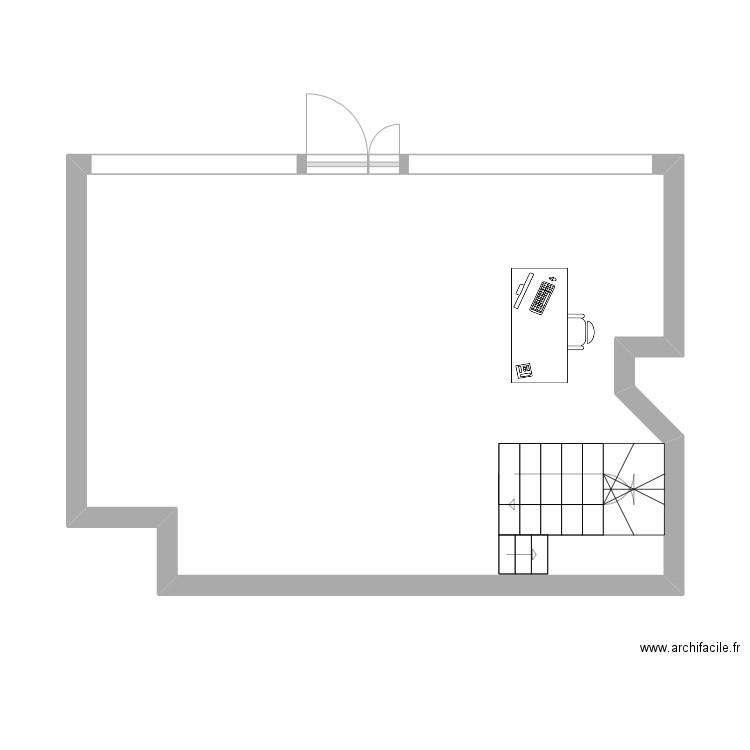 Plan boutique Galerie des remparts. Plan de 1 pièce et 38 m2