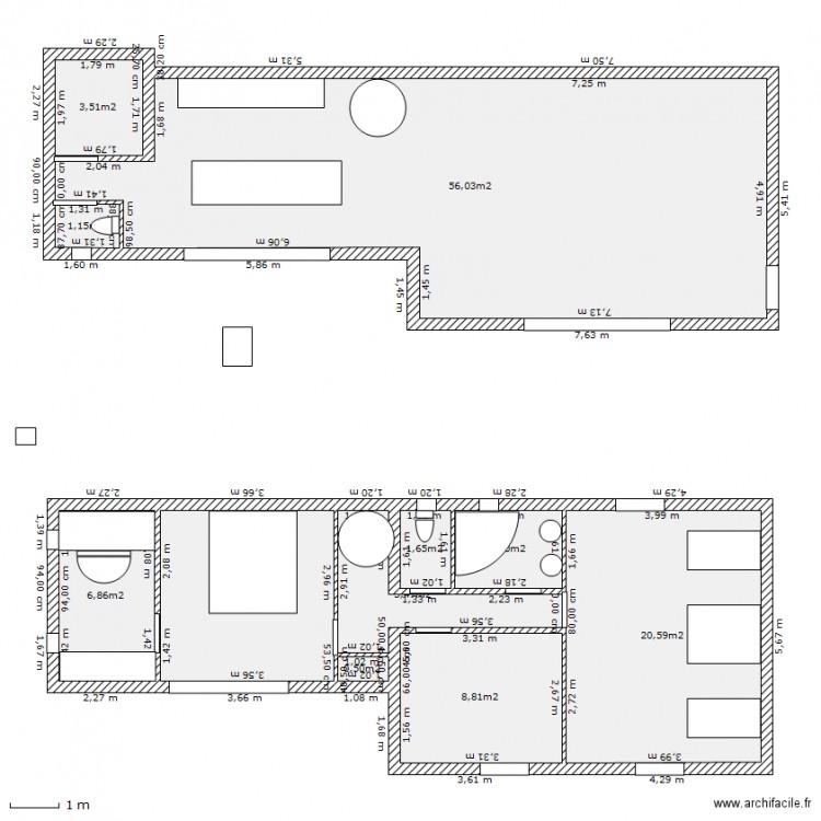 denier plan. Plan de 0 pièce et 0 m2