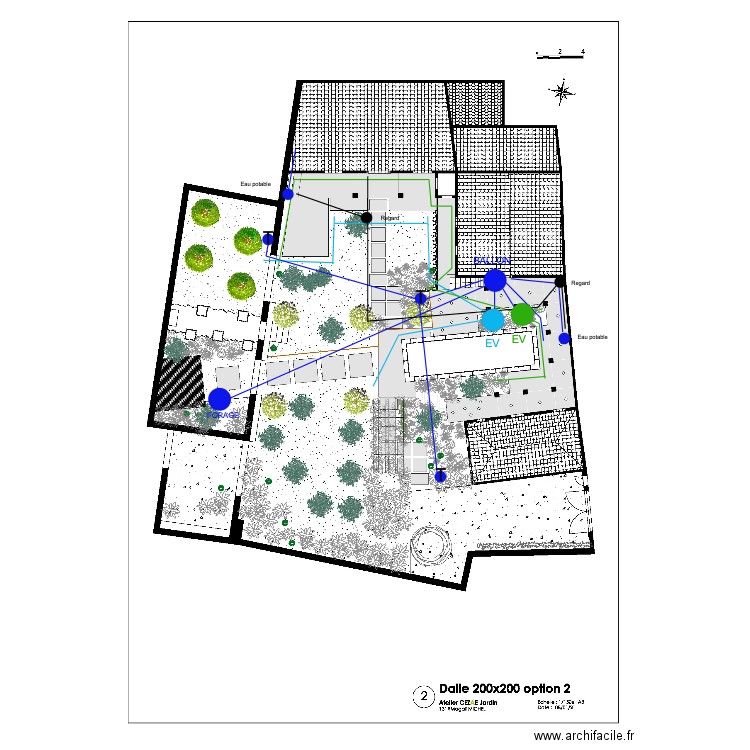 Aimargues réseau eau jardin. Plan de 0 pièce et 0 m2