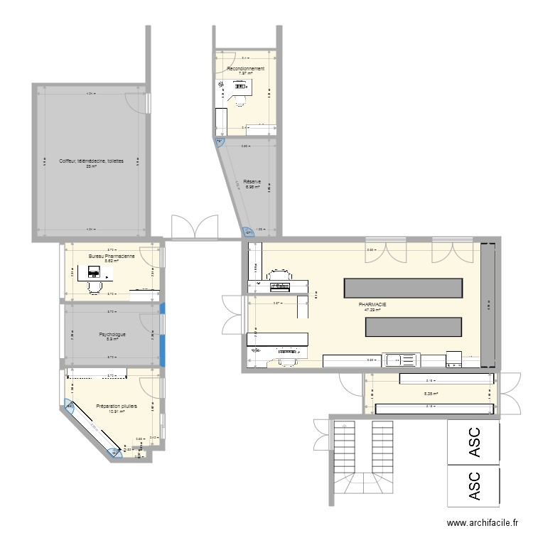 Plan Pharmacie. Plan de 0 pièce et 0 m2