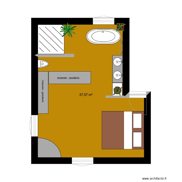 salle de bain . Plan de 0 pièce et 0 m2