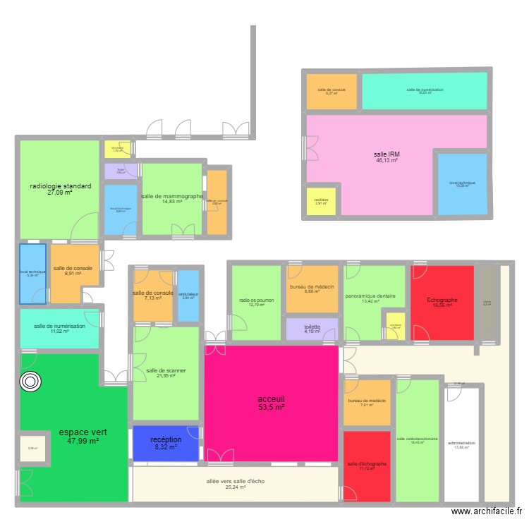 SERVICE RADIOLOGIE. Plan de 0 pièce et 0 m2