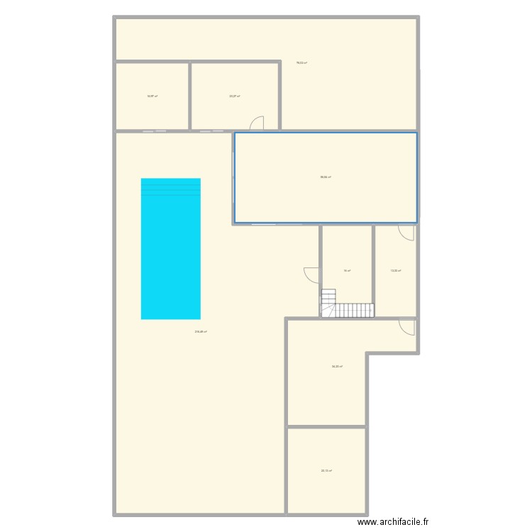 ble 1 étag. Plan de 9 pièces et 473 m2