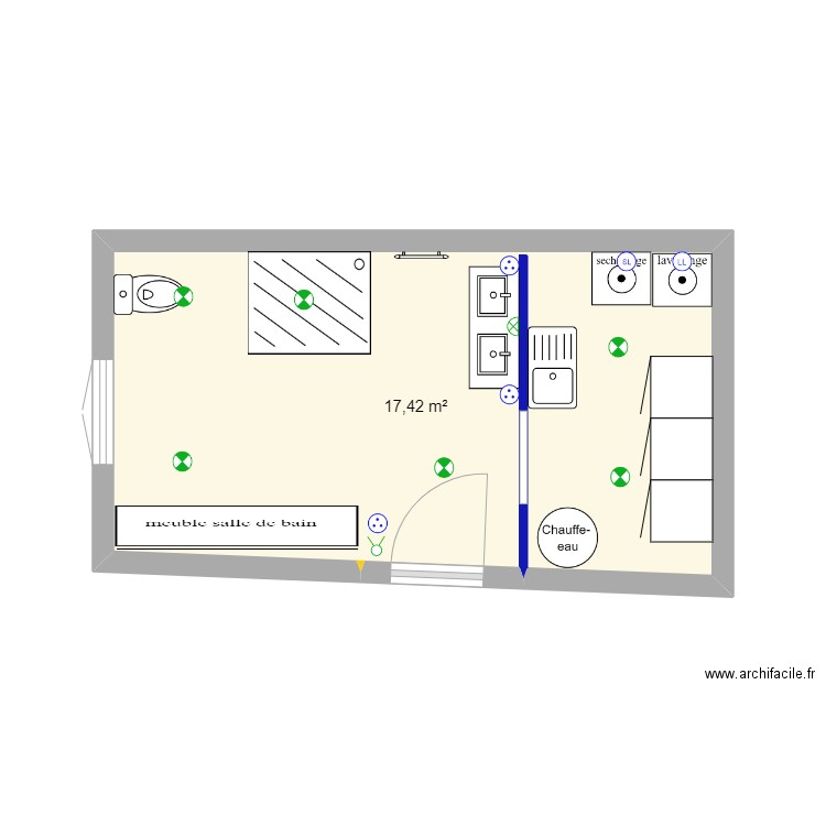 sdb. Plan de 0 pièce et 0 m2