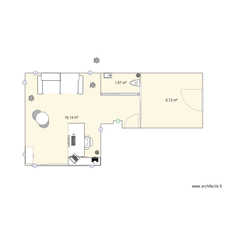 bureau 2. Plan de 0 pièce et 0 m2