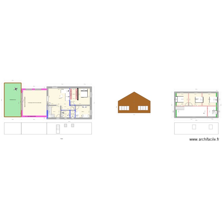 MAISON maçon. Plan de 13 pièces et 161 m2