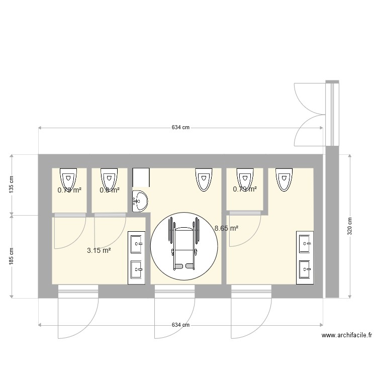 école WC. Plan de 0 pièce et 0 m2