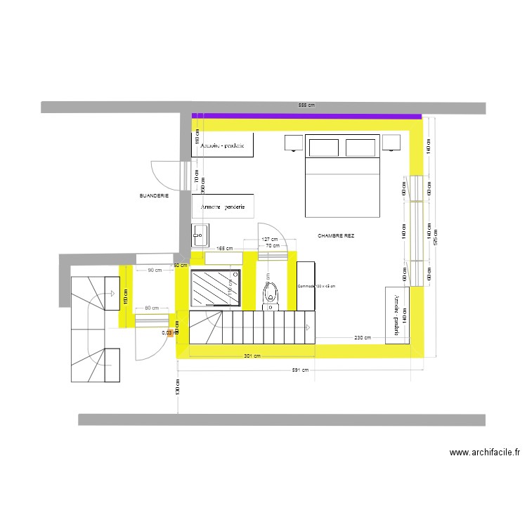 Projet 3 Molenbeek REZ a 130cm 5.11.24 v3. Plan de 0 pièce et 0 m2