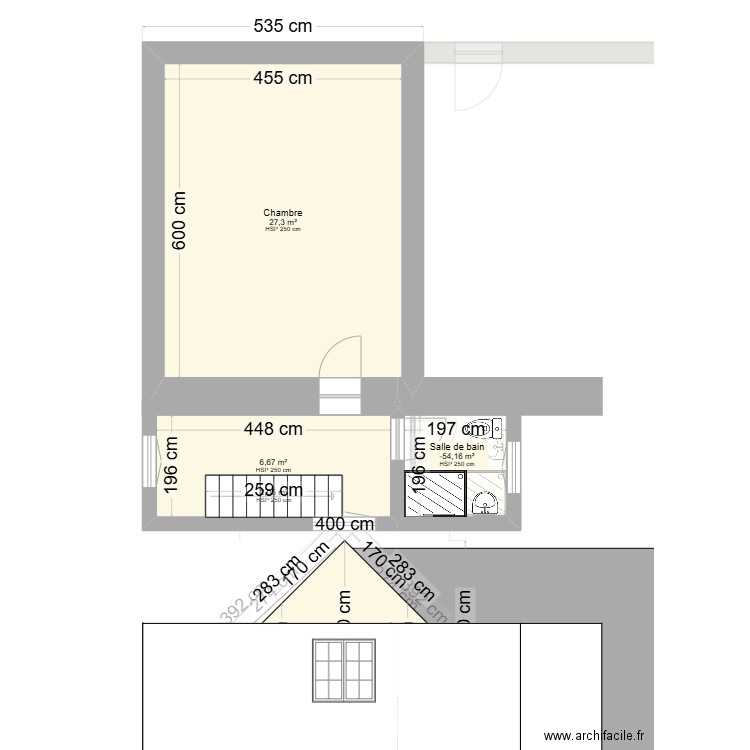 644-RDC. Plan de 7 pièces et 101 m2