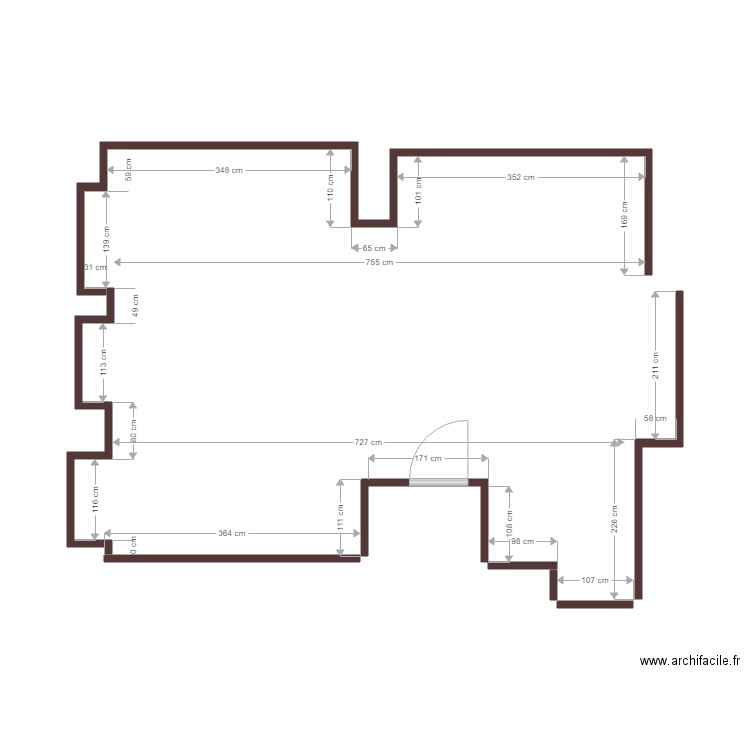 RDC cotations. Plan de 0 pièce et 0 m2