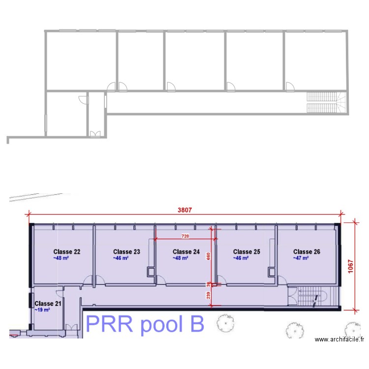 EFT BAT 1 ETAGE 3. Plan de 7 pièces et 383 m2