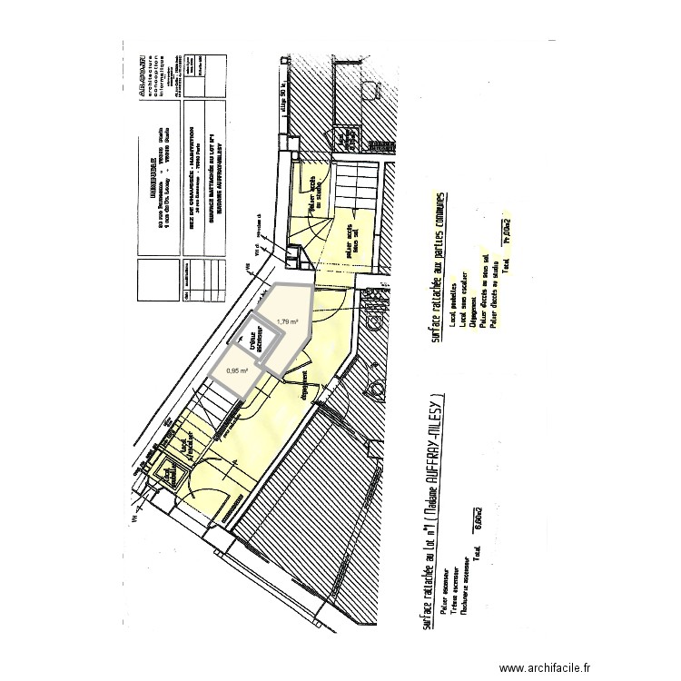 23/0265-Rdc. Plan de 2 pièces et 3 m2