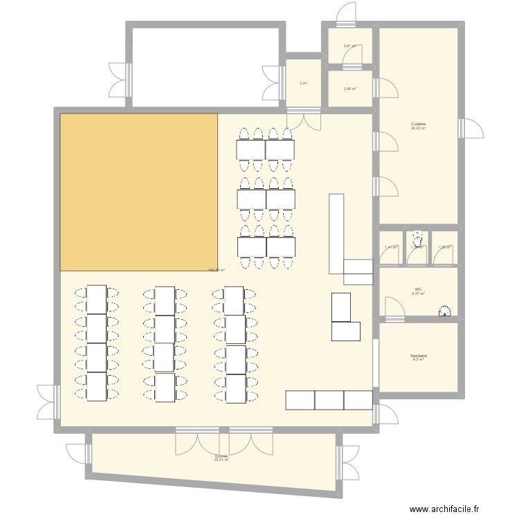 Salle. Plan de 0 pièce et 0 m2