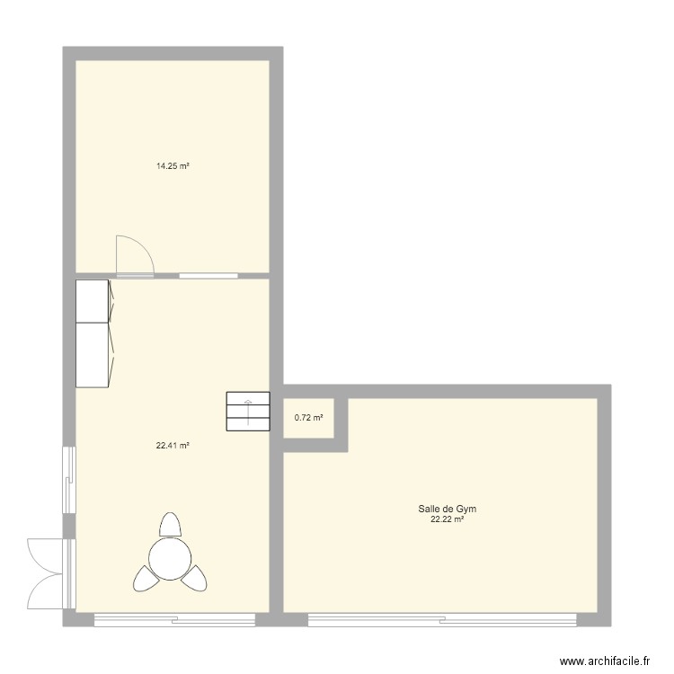 Antoine et Marie Studio. Plan de 0 pièce et 0 m2