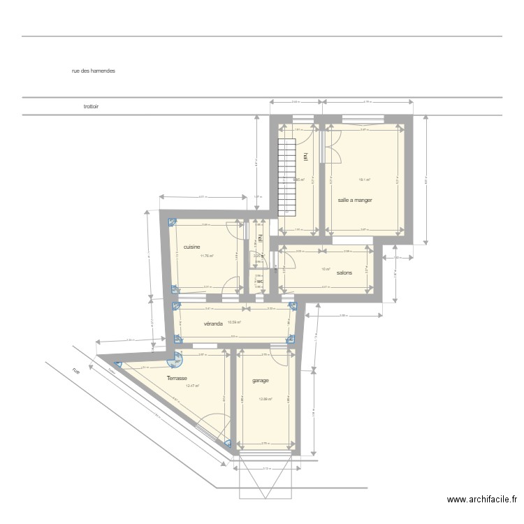 INPLANTATION fini. Plan de 0 pièce et 0 m2