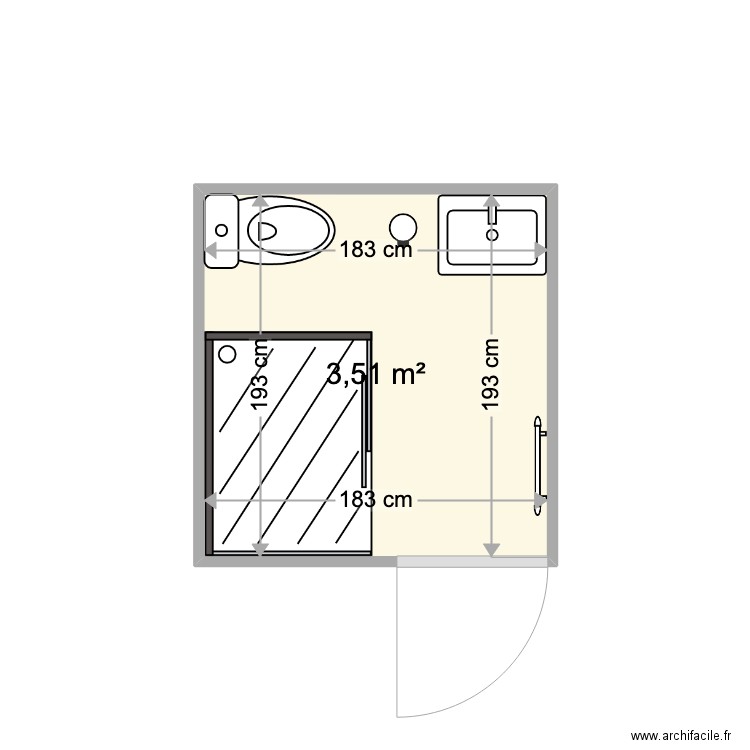 SDB. Plan de 0 pièce et 0 m2