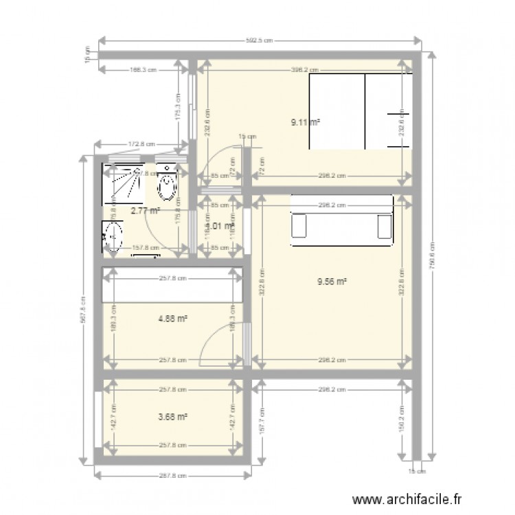 petit. Plan de 0 pièce et 0 m2