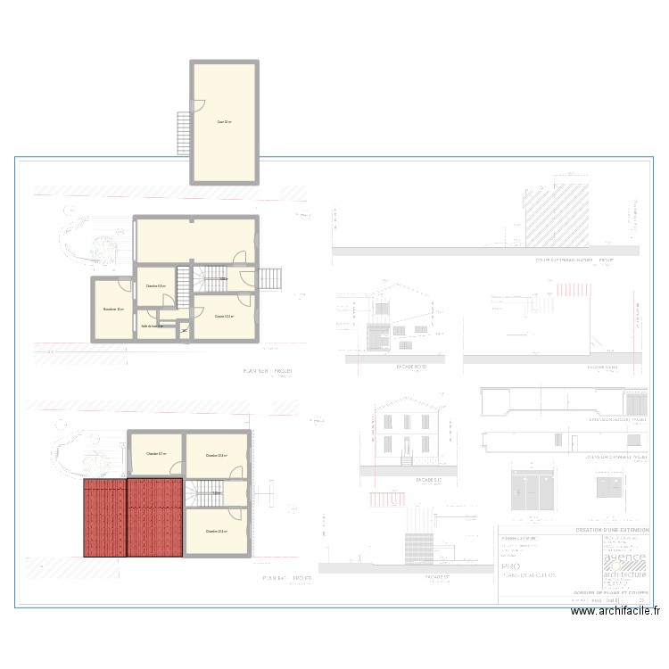Maison. Plan de 13 pièces et 141 m2