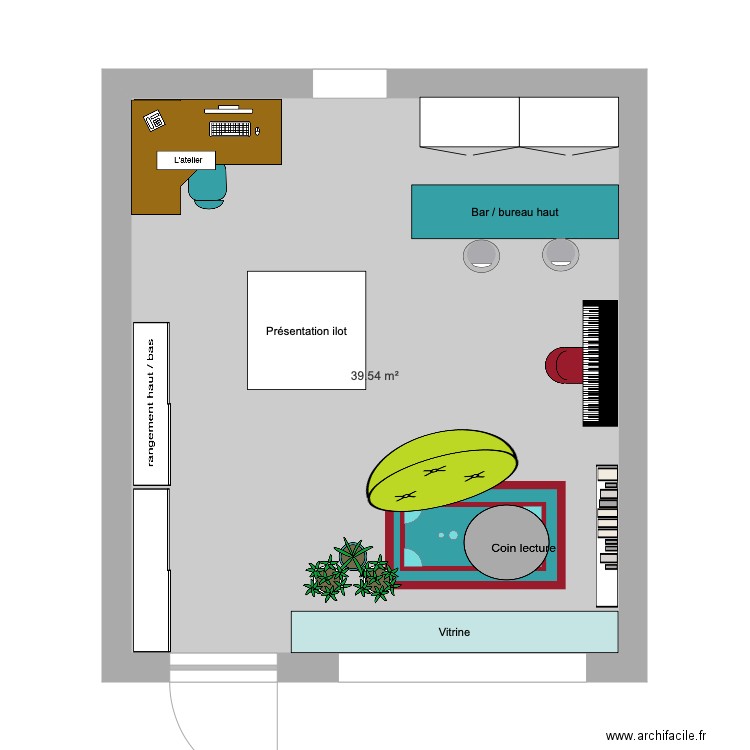 Boutique. Plan de 0 pièce et 0 m2