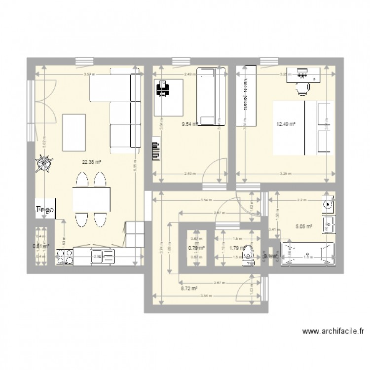 Nouvel appartement. Plan de 0 pièce et 0 m2