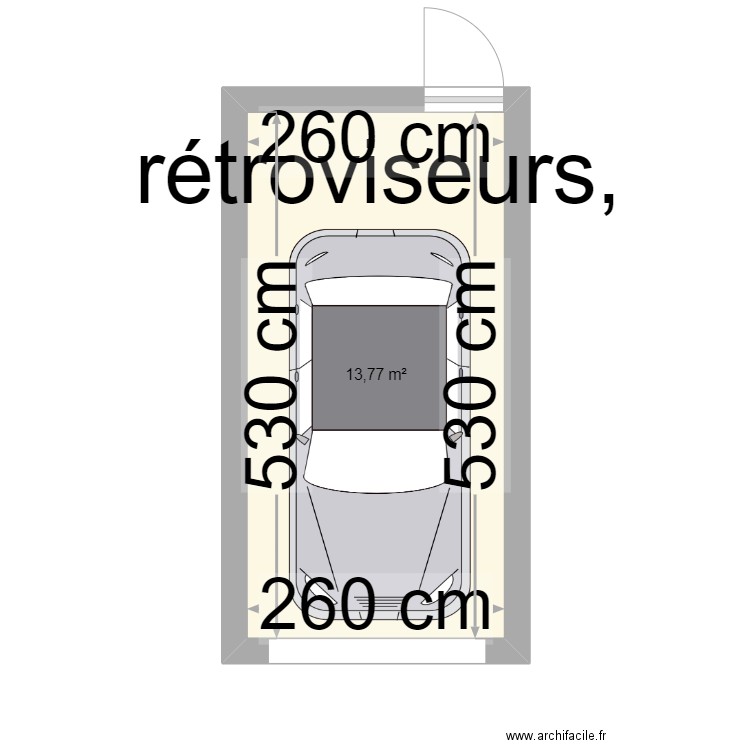 Begnins - garage. Plan de 1 pièce et 14 m2