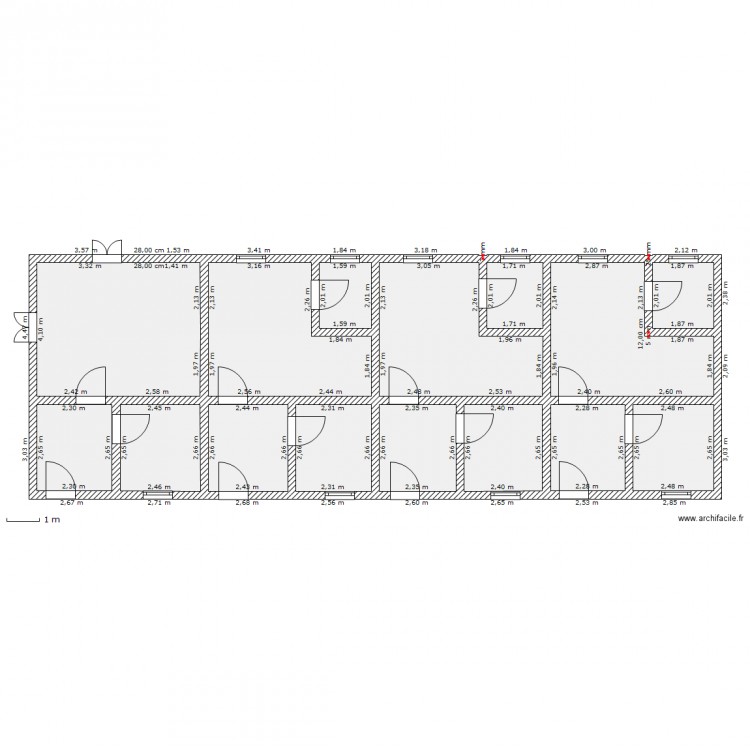 construction de 4 studios. Plan de 0 pièce et 0 m2