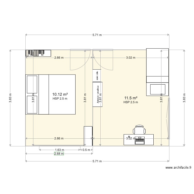 chambres. Plan de 0 pièce et 0 m2