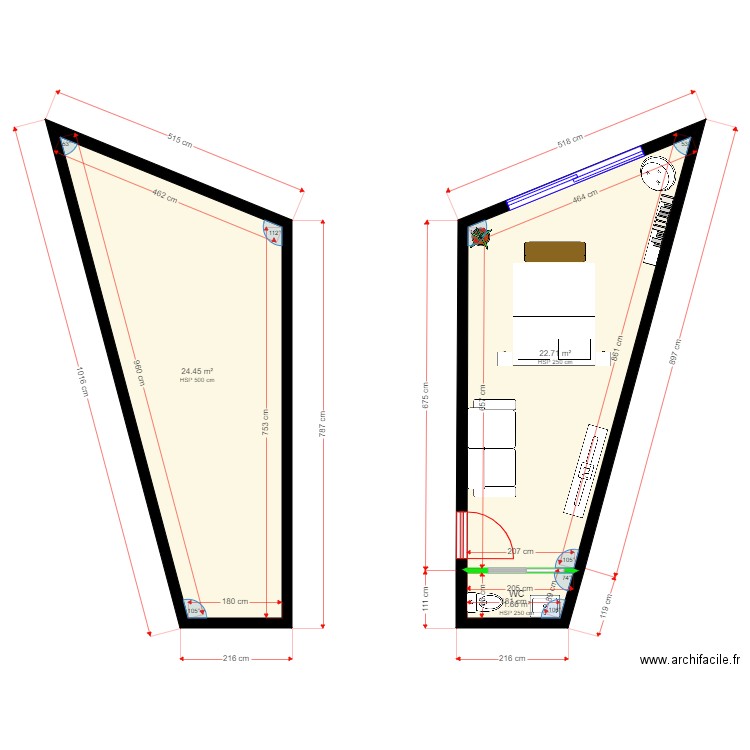 creation chambre Alves. Plan de 0 pièce et 0 m2