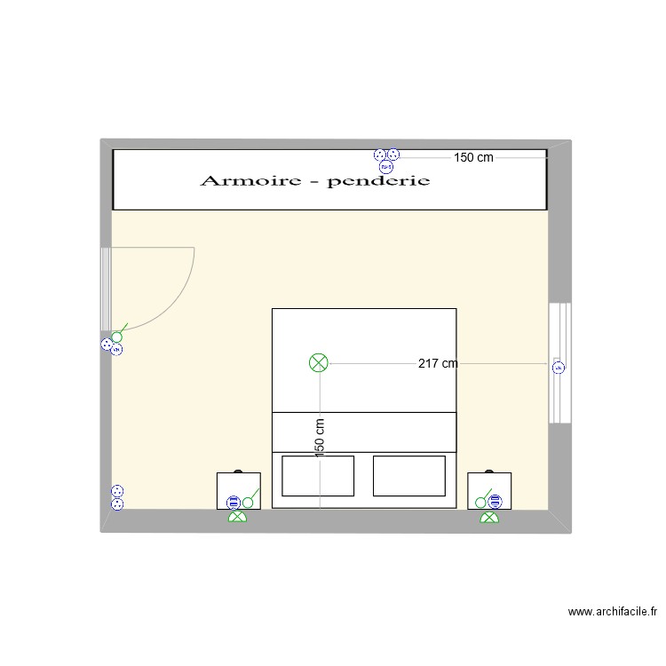 chambre 1. Plan de 1 pièce et 16 m2