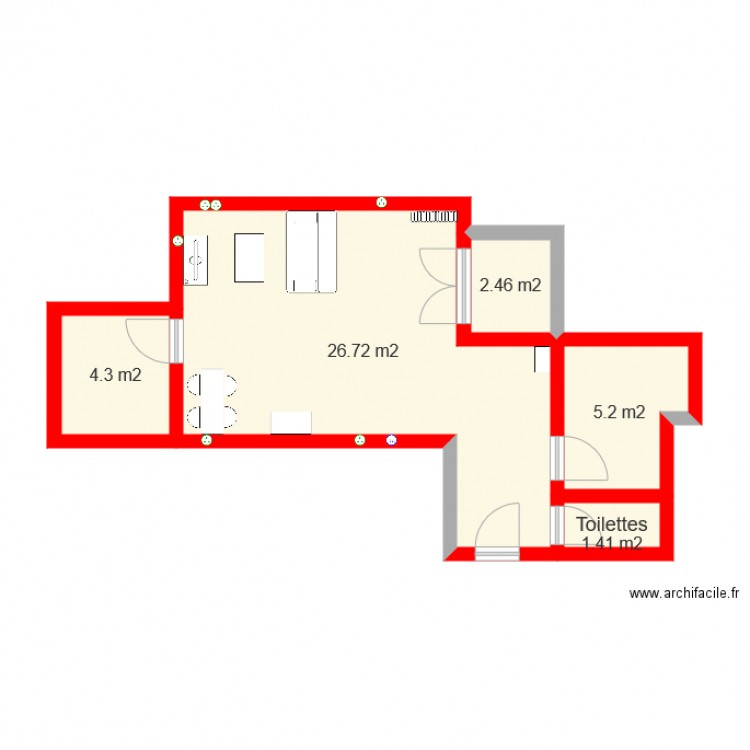 Studio 2. Plan de 0 pièce et 0 m2