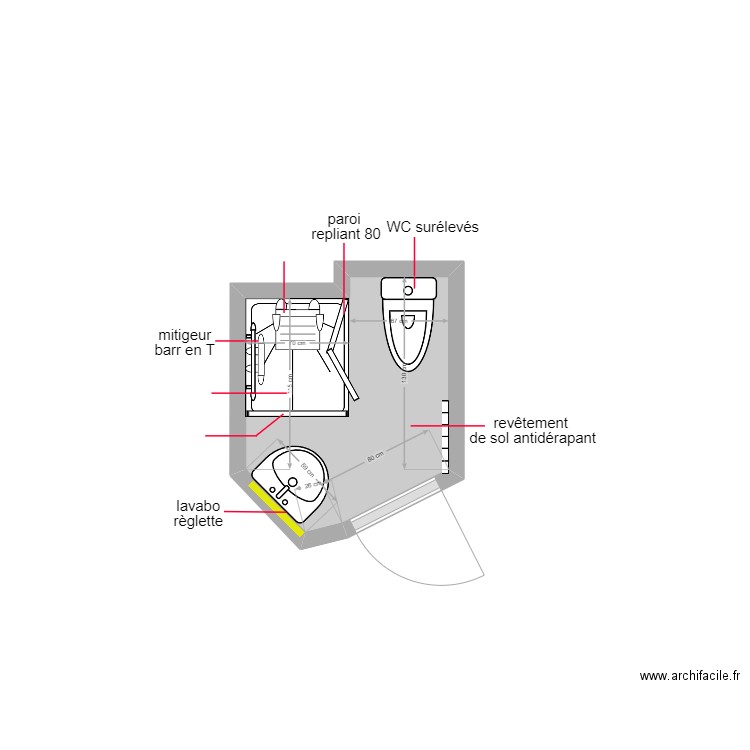 ketcha. Plan de 1 pièce et 2 m2