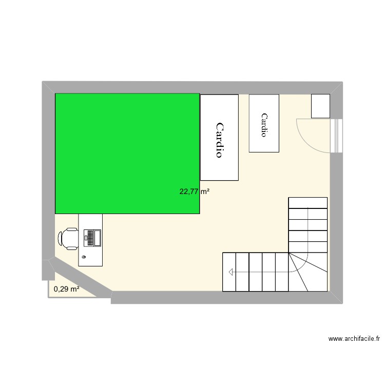 Salle Crosscage 3x3. Plan de 0 pièce et 0 m2