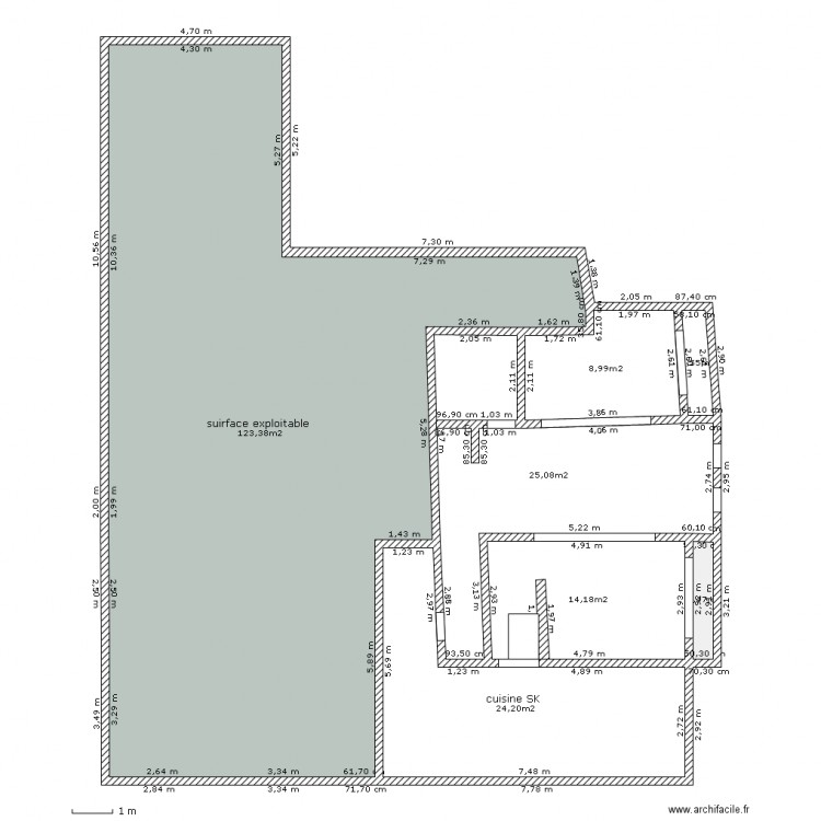 1er etage SK extention. Plan de 0 pièce et 0 m2