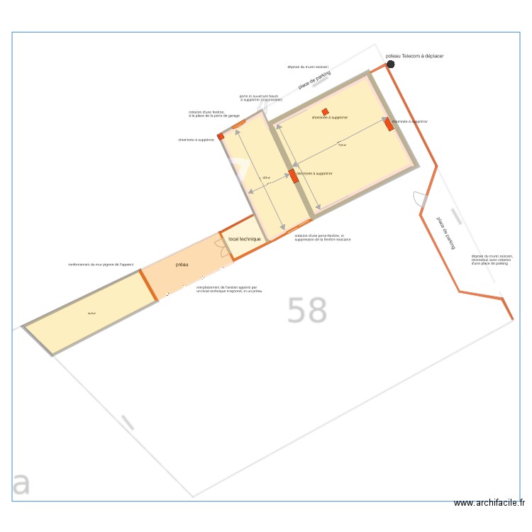 projet maçonnerie. Plan de 0 pièce et 0 m2