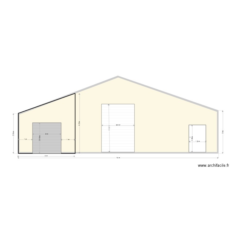 Grange coupe. Plan de 0 pièce et 0 m2