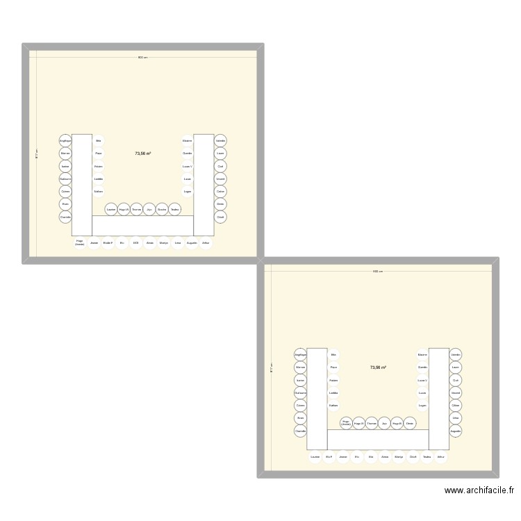 Anniv Oslon 25. Plan de 2 pièces et 147 m2