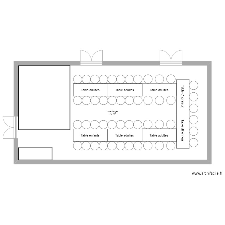 Salle mariage 1 . Plan de 0 pièce et 0 m2