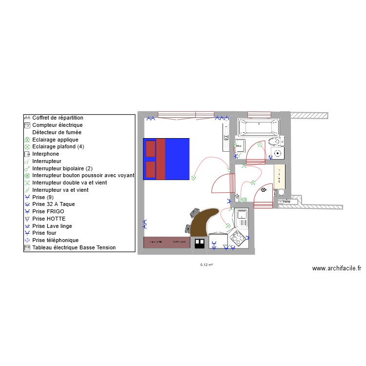 OLIVIER ETTERBEEK. Plan de 1 pièce et 0 m2