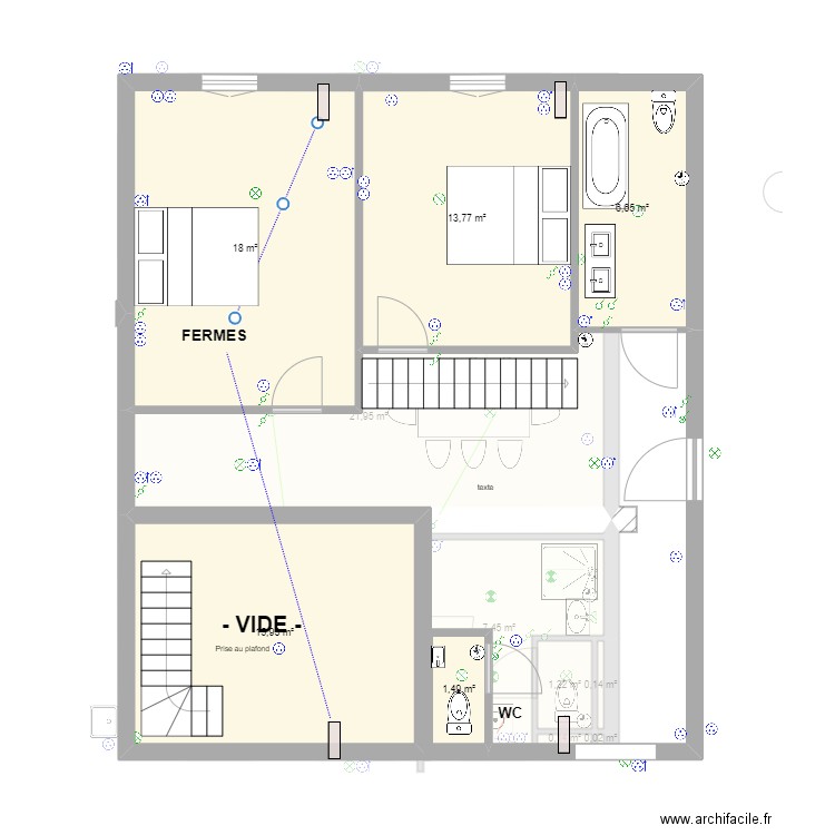 2023-07-28 - étable . Plan de 13 pièces et 127 m2