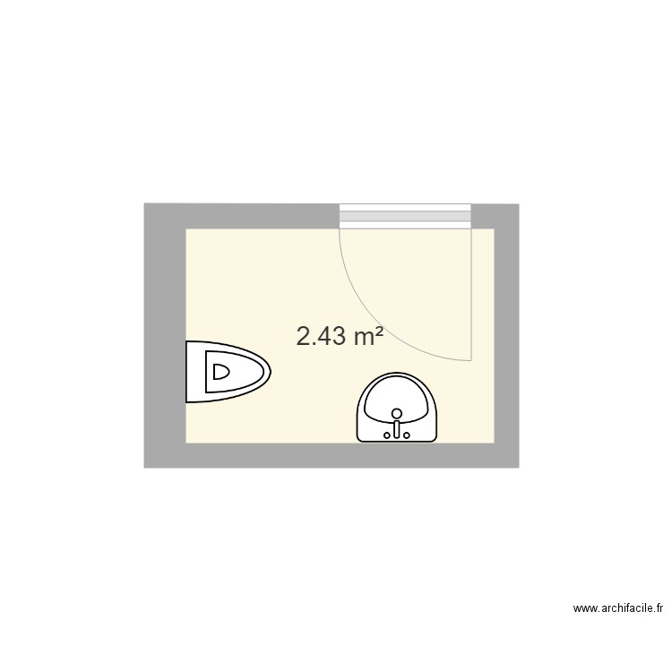 Toilette. Plan de 0 pièce et 0 m2