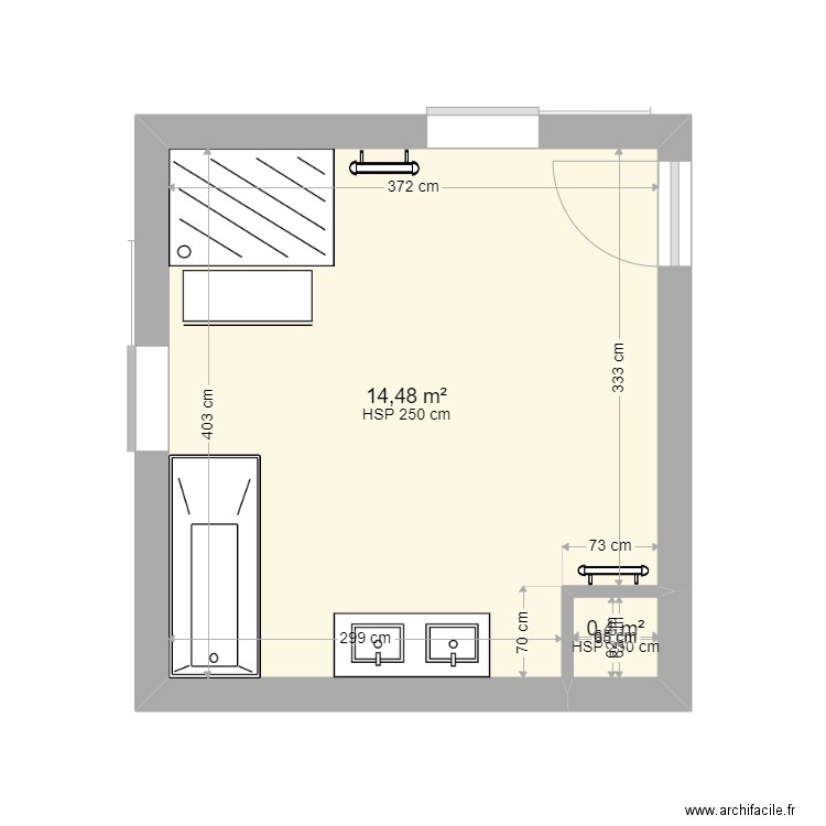 S DE BAIN. Plan de 0 pièce et 0 m2