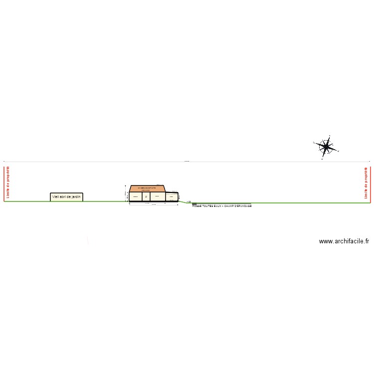 Plan de coupe. Plan de 0 pièce et 0 m2