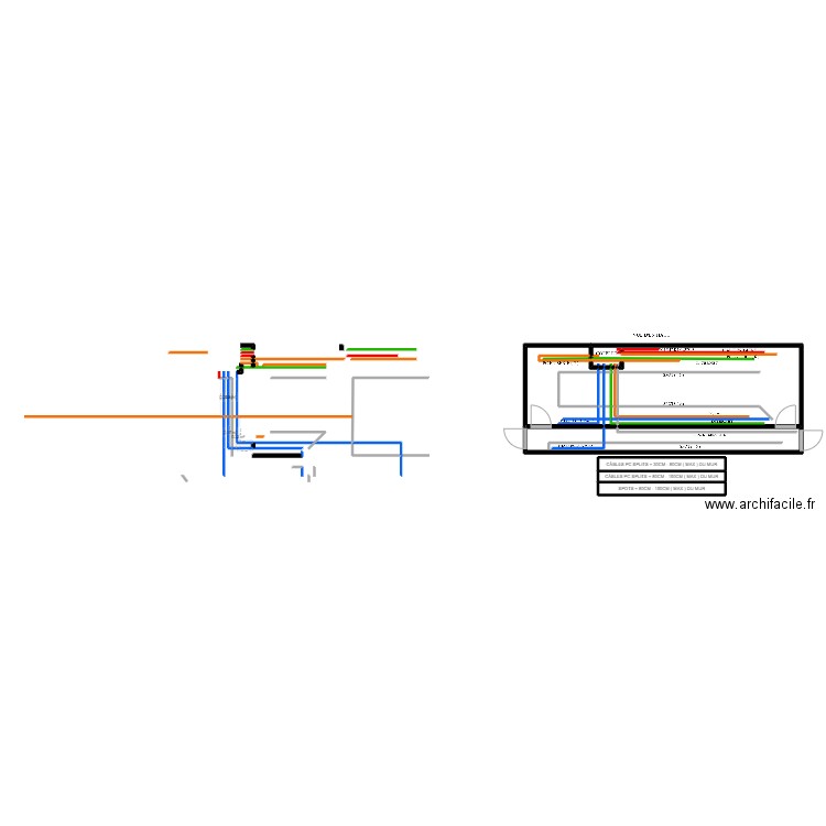 ELECTRIQUE. Plan de 28 pièces et 52 m2