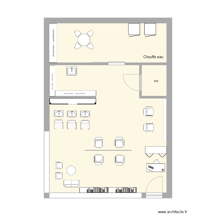 Projet. Plan de 2 pièces et 46 m2