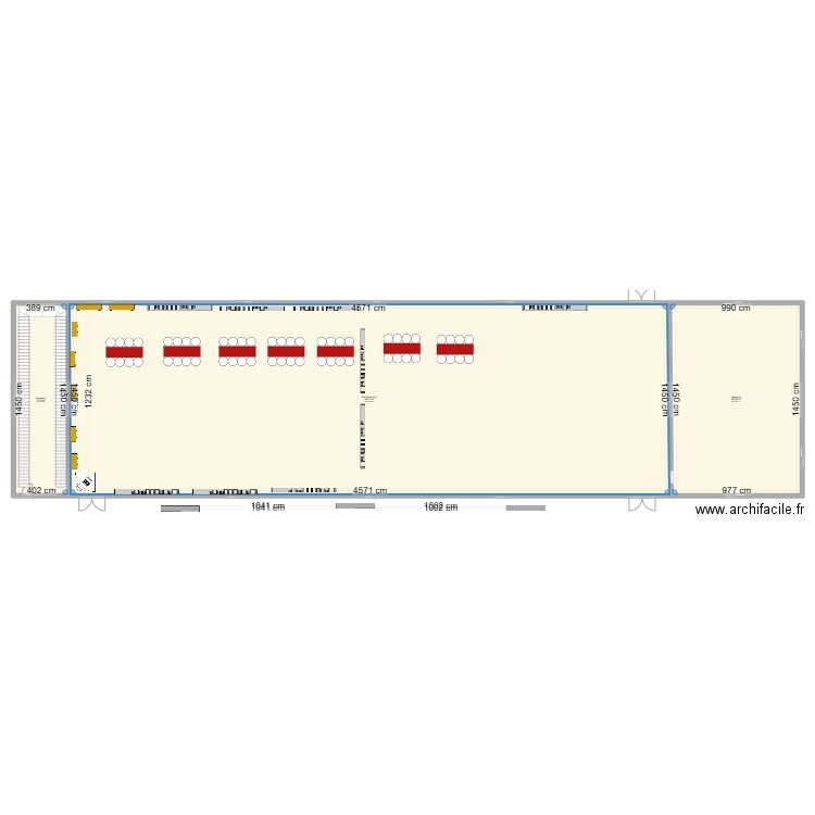 Centre de doc. Plan de 3 pièces et 863 m2