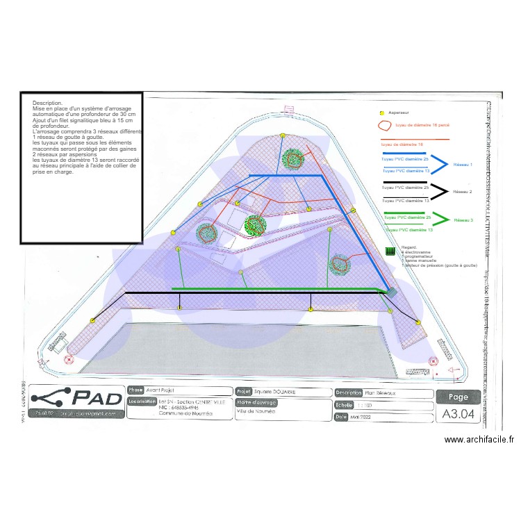 Plan d'exécution Squarre Douarre. Plan de 0 pièce et 0 m2