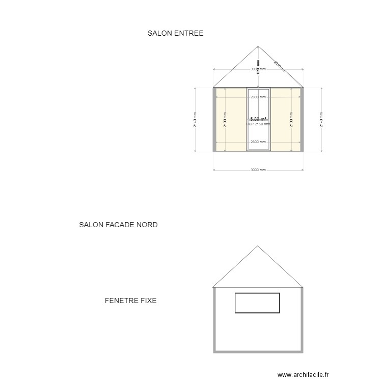 SALON FACADE NORD. Plan de 0 pièce et 0 m2