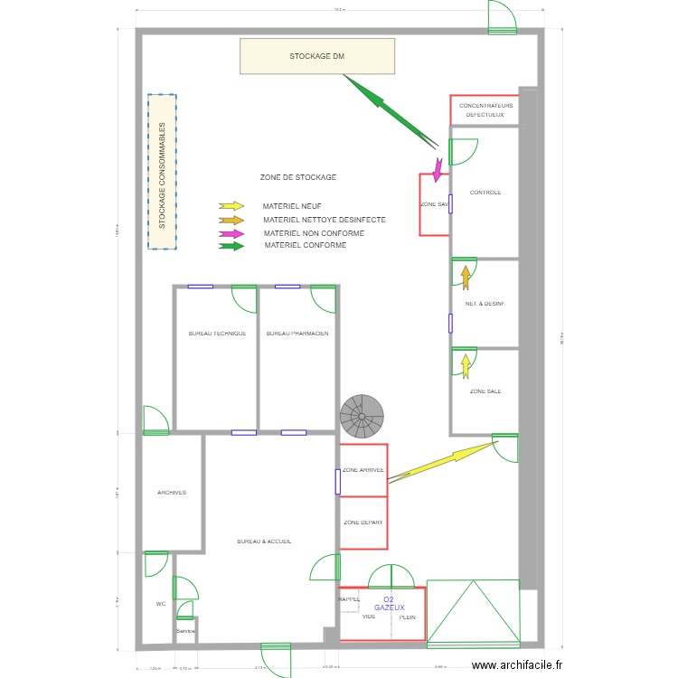 LOCAUX J AIR HOME RDC V1 CIRCUIT DM NEUF. Plan de 0 pièce et 0 m2