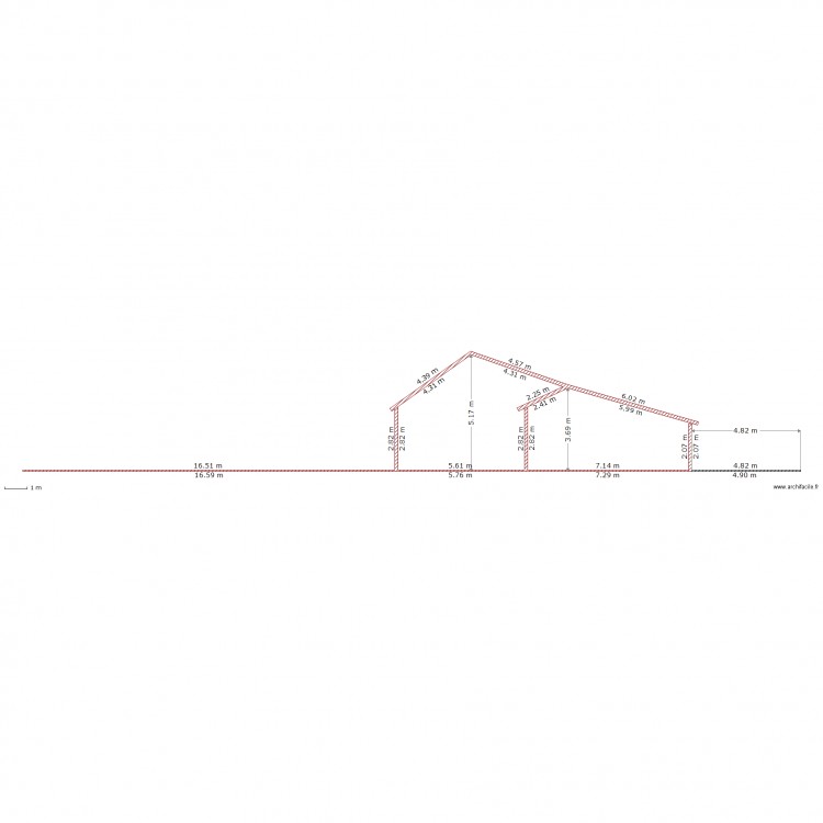 DP3 - Plan de coupe Ouest avant Tx. Plan de 0 pièce et 0 m2