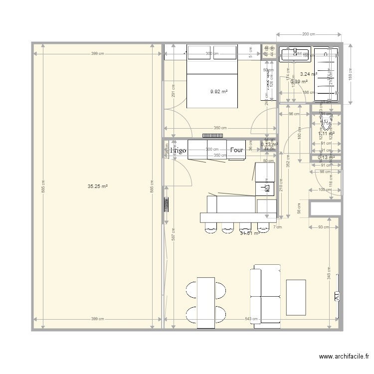 appart perso projet CHAMBRE 2. Plan de 0 pièce et 0 m2